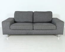 Load image into Gallery viewer, Asko 2-istuttava kangassohva harmaa