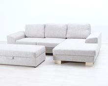 Load image into Gallery viewer, Asko 3-istuttava divaanisohva rahilla vaaleanharmaa