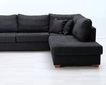 Load image into Gallery viewer, Asko 3-istuttava kangassohva tummanharmaa