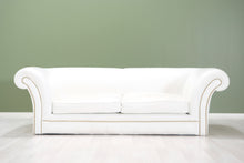 Lataa kuva Galleria-katseluun, 3-istuttava keinonahkasohva valkoinen