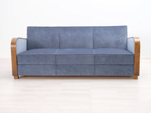 Lataa kuva Galleria-katseluun, 3-istuttava kangassohva sininen