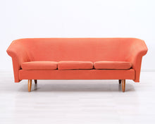 Lataa kuva Galleria-katseluun, 3-istuttava kangassohva oranssi