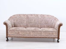 Lataa kuva Galleria-katseluun, 3-istuttava Chippendale sohva vanha roosa