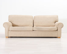 Load image into Gallery viewer, 3-istuttava kangassohva beige