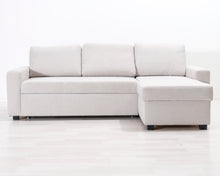 Lataa kuva Galleria-katseluun, 3-istuttava vuodesohva vaaleanharmaa