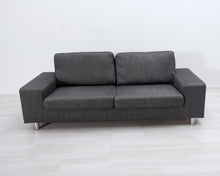 Load image into Gallery viewer, Asko 3-istuttava kangassohva harmaa