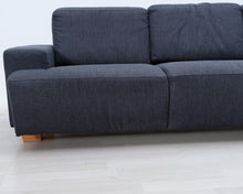 Lataa kuva Galleria-katseluun, 3-istuttava kangassohva sininen