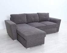 Load image into Gallery viewer, 4-istuttava harmaa divaani-vuodesohva