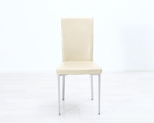 Lataa kuva Galleria-katseluun, Calligaris ruokatuoli nahkaistuimella luonnonvalkoinen