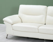 Lataa kuva Galleria-katseluun, 3-istuttava nahkasohva valkoinen