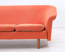 Lataa kuva Galleria-katseluun, 3-istuttava kangassohva oranssi