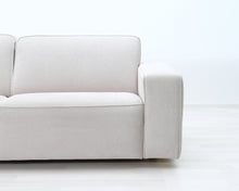 Load image into Gallery viewer, Asko Mykonos 3-istuttava kangassohva vaaleanharmaa