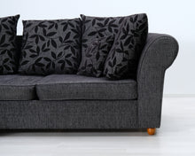 Lataa kuva Galleria-katseluun, 4-istuttava kangassohva harmaa