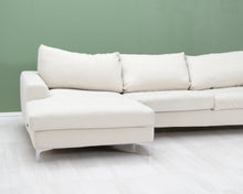 Lataa kuva Galleria-katseluun, 3-istuttava divaanisohva luonnonvalkoinen