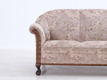 Lataa kuva Galleria-katseluun, 3-istuttava Chippendale sohva vanha roosa