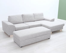 Load image into Gallery viewer, Asko 3-istuttava divaanisohva rahilla vaaleanharmaa