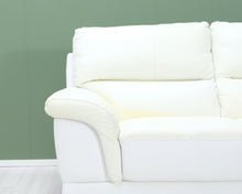Lataa kuva Galleria-katseluun, 2-istuttava nahkasohva valkoinen