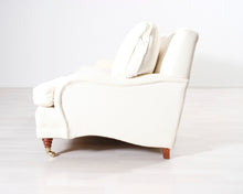 Lataa kuva Galleria-katseluun, 3-istuttava kangassohva valkoinen