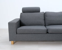 Load image into Gallery viewer, 4-istuttava harmaa divaanisohva