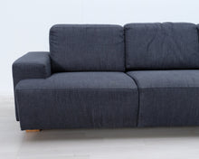 Lataa kuva Galleria-katseluun, 3-istuttava kangassohva sininen