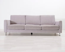 Lataa kuva Galleria-katseluun, 3-istuttava kangassohva vaaleanharmaa