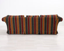 Lataa kuva Galleria-katseluun, 3-istuttava kangassohva raidallinen
