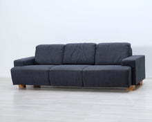Lataa kuva Galleria-katseluun, 3-istuttava kangassohva sininen