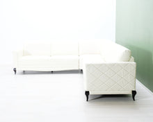 Lataa kuva Galleria-katseluun, 5-istuttava nahkasohva valkoinen