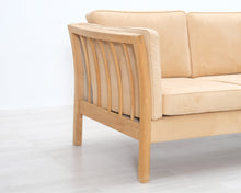 Load image into Gallery viewer, 3-istuttava kangassohva beige