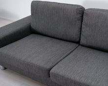 Load image into Gallery viewer, Asko 3-istuttava kangassohva harmaa