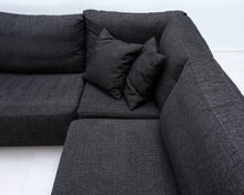 Load image into Gallery viewer, Asko 3-istuttava kangassohva tummanharmaa