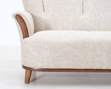 Load image into Gallery viewer, 3-istuttava kangassohva beige