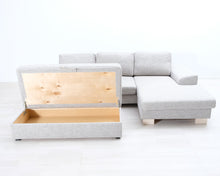 Load image into Gallery viewer, Asko 3-istuttava divaanisohva rahilla vaaleanharmaa