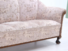 Lataa kuva Galleria-katseluun, 3-istuttava Chippendale sohva vanha roosa