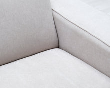 Load image into Gallery viewer, Asko Mykonos 3-istuttava kangassohva vaaleanharmaa