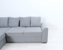Lataa kuva Galleria-katseluun, 4-istuttava vuodesohva divaanilla harmaa