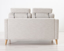 Lataa kuva Galleria-katseluun, 2-istuttava kangassohva vaaleanharmaa