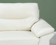 Lataa kuva Galleria-katseluun, 3-istuttava nahkasohva valkoinen