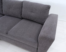 Load image into Gallery viewer, 4-istuttava harmaa divaani-vuodesohva