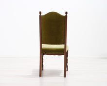 Lataa kuva Galleria-katseluun, Antiikkituoli vihreä verhoilu