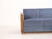 Lataa kuva Galleria-katseluun, 3-istuttava kangassohva sininen