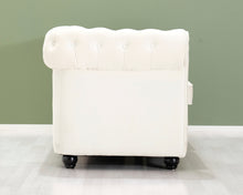 Lataa kuva Galleria-katseluun, 3-istuttava kangassohva luonnonvalkoinen