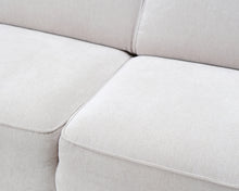 Load image into Gallery viewer, Asko Mykonos 3-istuttava kangassohva vaaleanharmaa