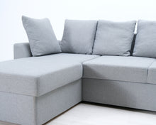 Lataa kuva Galleria-katseluun, 4-istuttava vuodesohva divaanilla harmaa