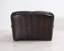 Lataa kuva Galleria-katseluun, 2-istuttava nahkasohva ruskea