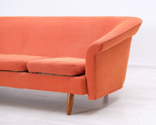 Lataa kuva Galleria-katseluun, 3-istuttava kangassohva oranssi