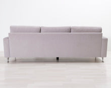 Lataa kuva Galleria-katseluun, 3-istuttava kangassohva vaaleanharmaa