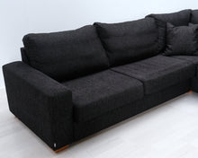 Load image into Gallery viewer, Asko 3-istuttava kangassohva tummanharmaa