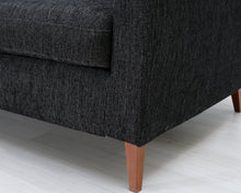 Load image into Gallery viewer, Asko 3-istuttava kangassohva tummanharmaa