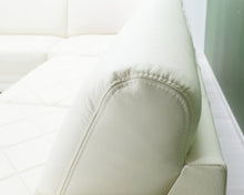 Lataa kuva Galleria-katseluun, 5-istuttava nahkasohva valkoinen